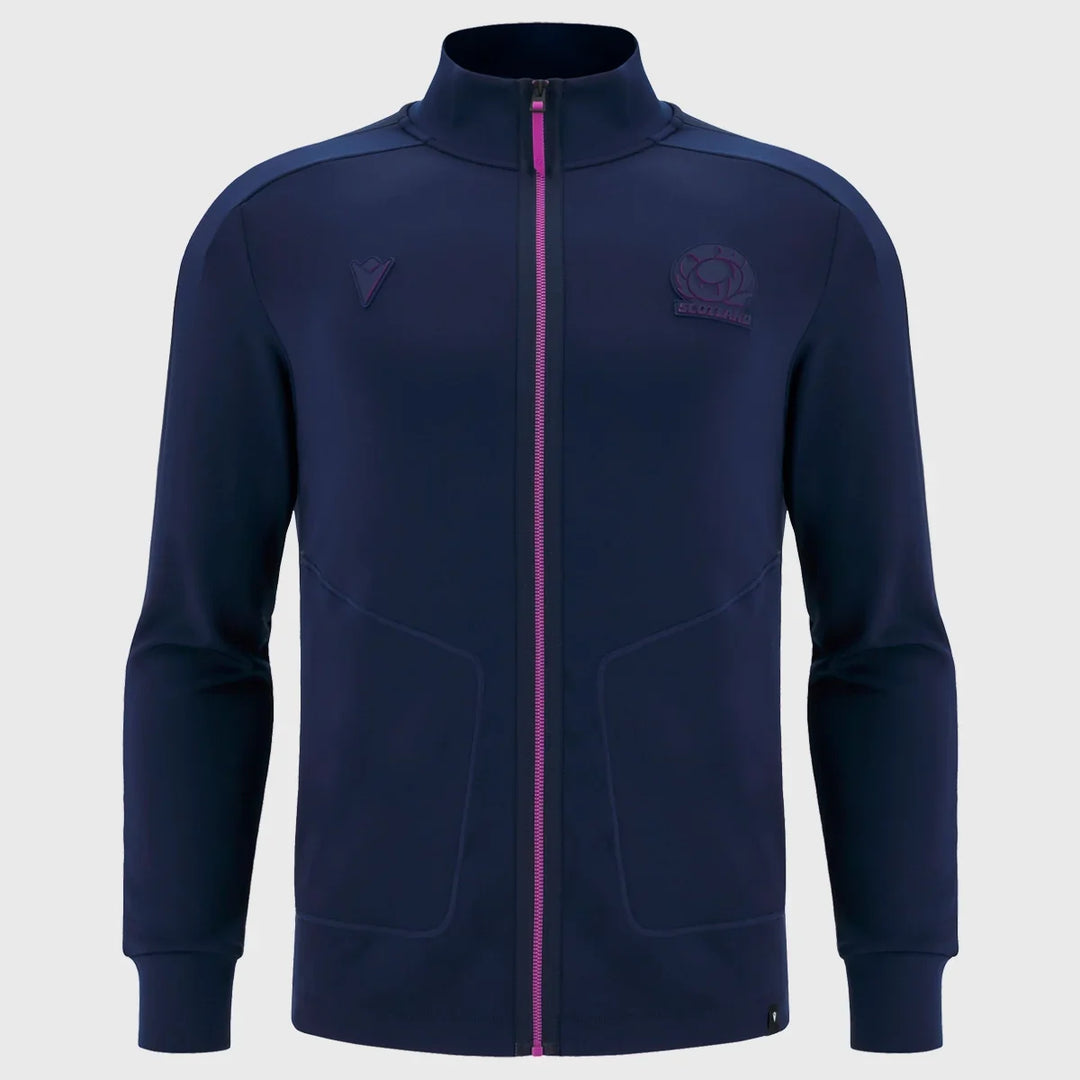 Macron Scotland Rugby Full Zip Anthem Jacket 2025/26 - Rugbystuff.com