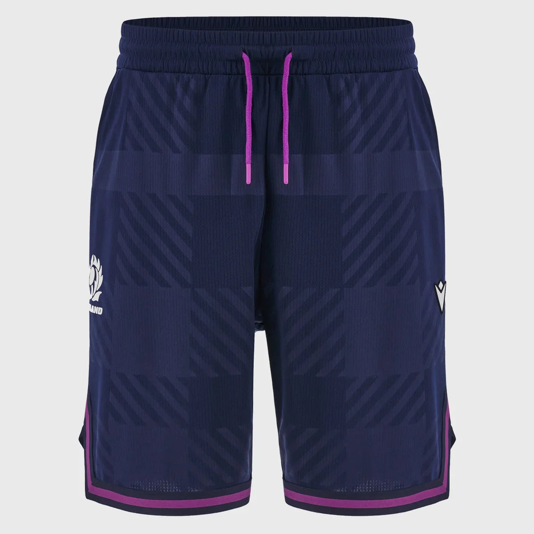 Macron Scotland Rugby Basketball Shorts Navy/Purple 2025/26 - Rugbystuff.com