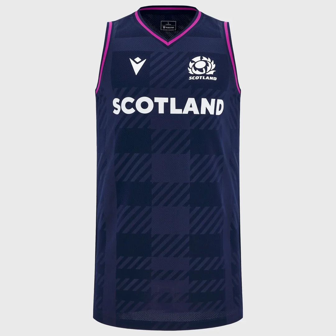 Macron Scotland Rugby Basketball Singlet Navy/Purple 2025/26 - Rugbystuff.com