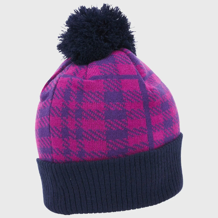Macron Scotland Rugby Bobble Beanie Hat Purple/Navy 2025/26 - Rugbystuff.com