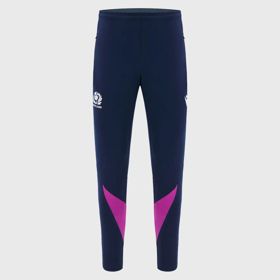 Macron Scotland Rugby Kid's Fitted Track Pants Navy/Purple 2025/26 - Rugbystuff.com