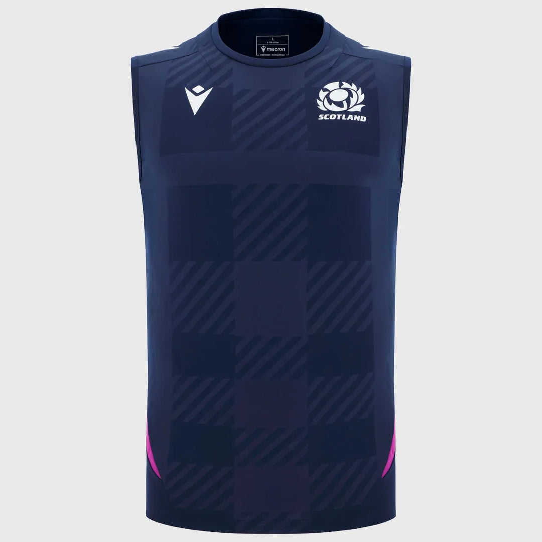 Macron Scotland Rugby Sleeveless Tee Navy/Purple 2025/26 - Rugbystuff.com