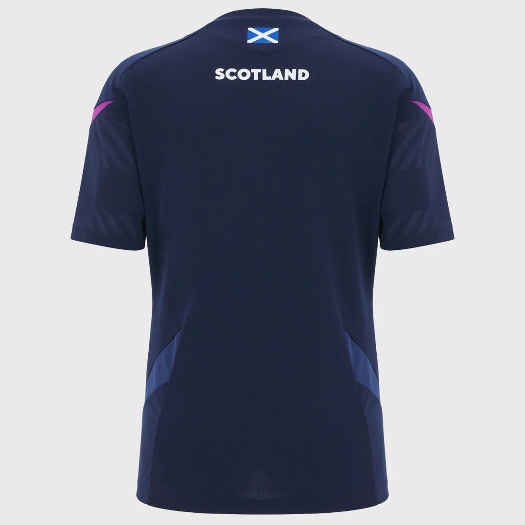 Macron Scotland Rugby Women's Poly Tee Navy/Purple 2025/26 - Rugbystuff.com