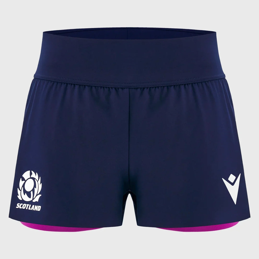 Macron Scotland Rugby Women's Shorts Navy/Purple 2025/26 - Rugbystuff.com