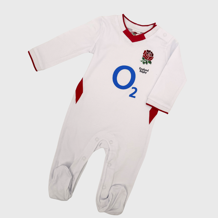 Brecrest England Rugby Home Baby Sleepsuit 2025/26