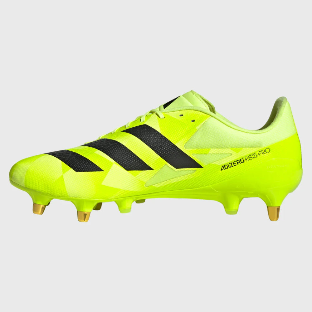 Adidas Adizero RS15 Pro SG Rugby Boots Hi-Res Yellow - Rugbystuff.com
