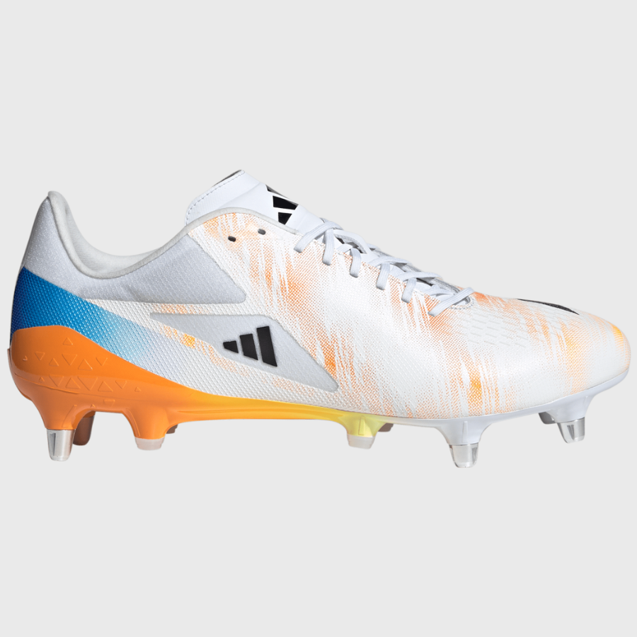 Adidas Adizero RS15 Pro SG Rugby Boots White/Orange/Blue