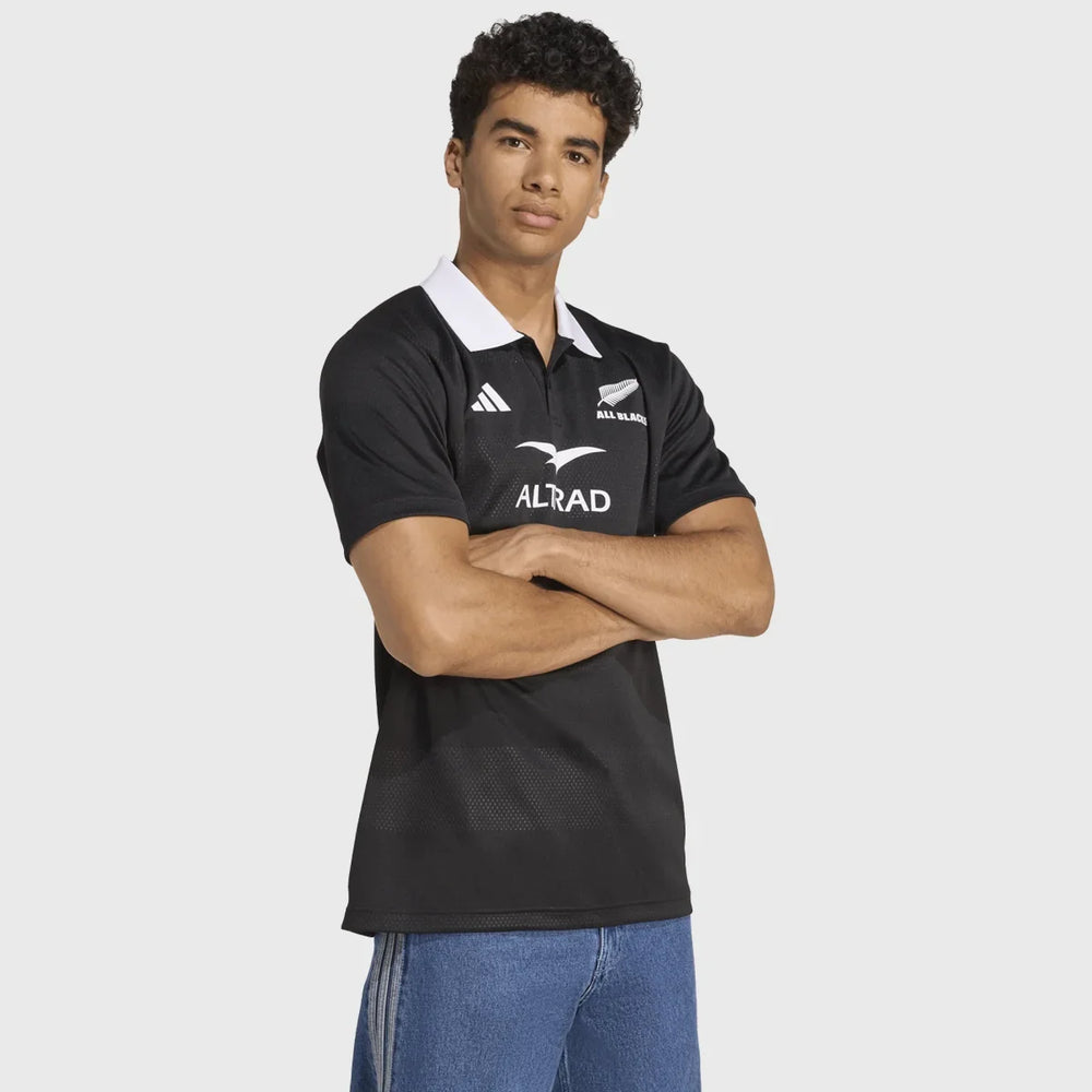Adidas All Blacks Supporter Polo Shirt Black - Rugbystuff.com