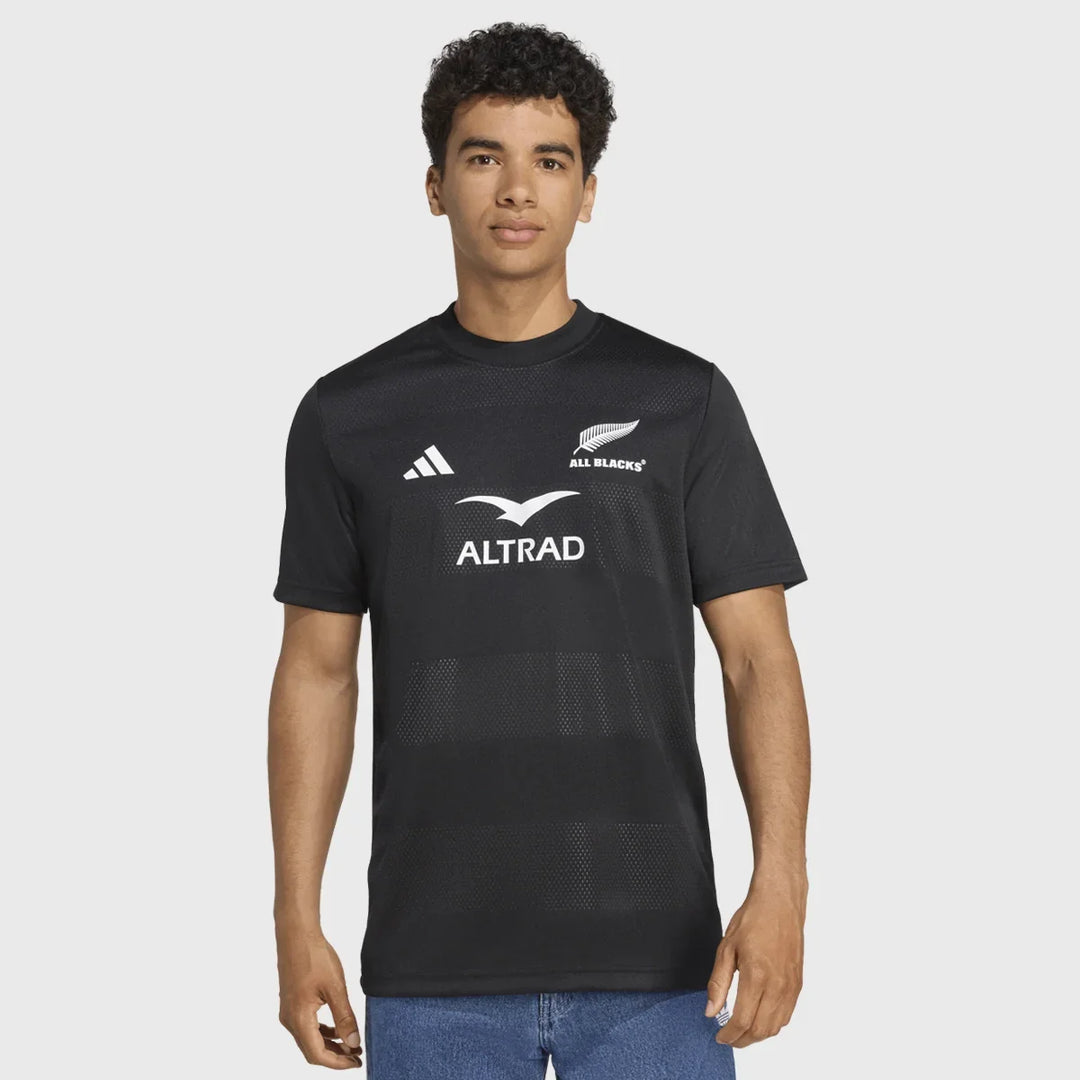 Adidas All Blacks Supporter's Tee Black 2025/26 - Rugbystuff.com