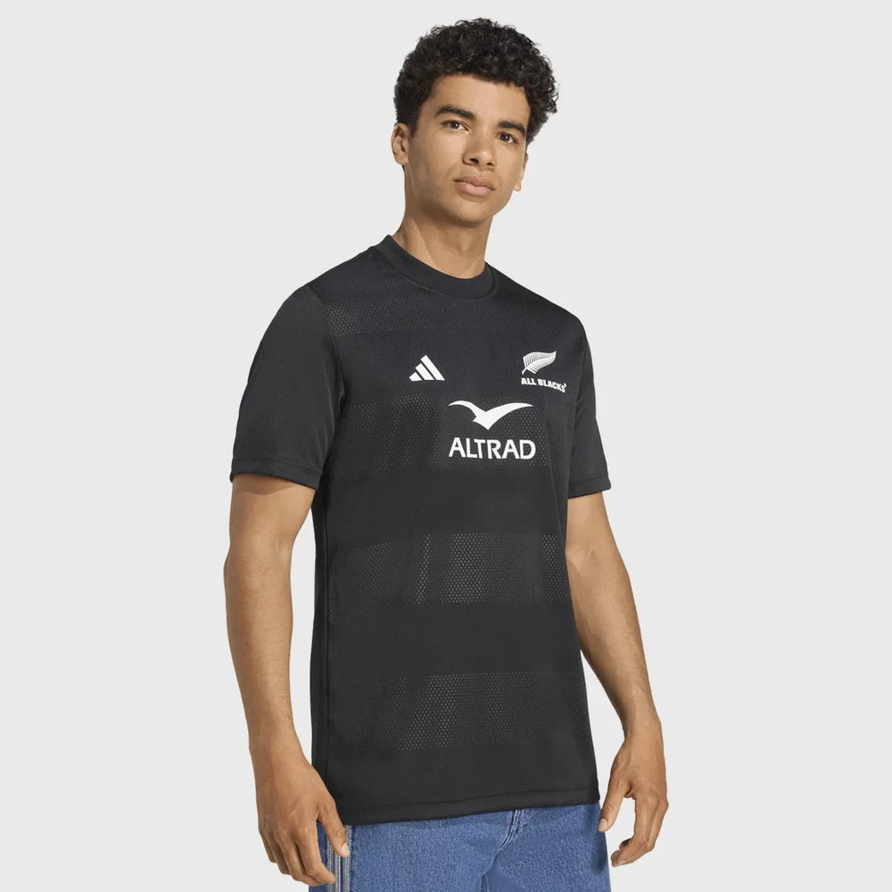 Adidas All Blacks Supporter's Tee Black 2025/26 - Rugbystuff.com