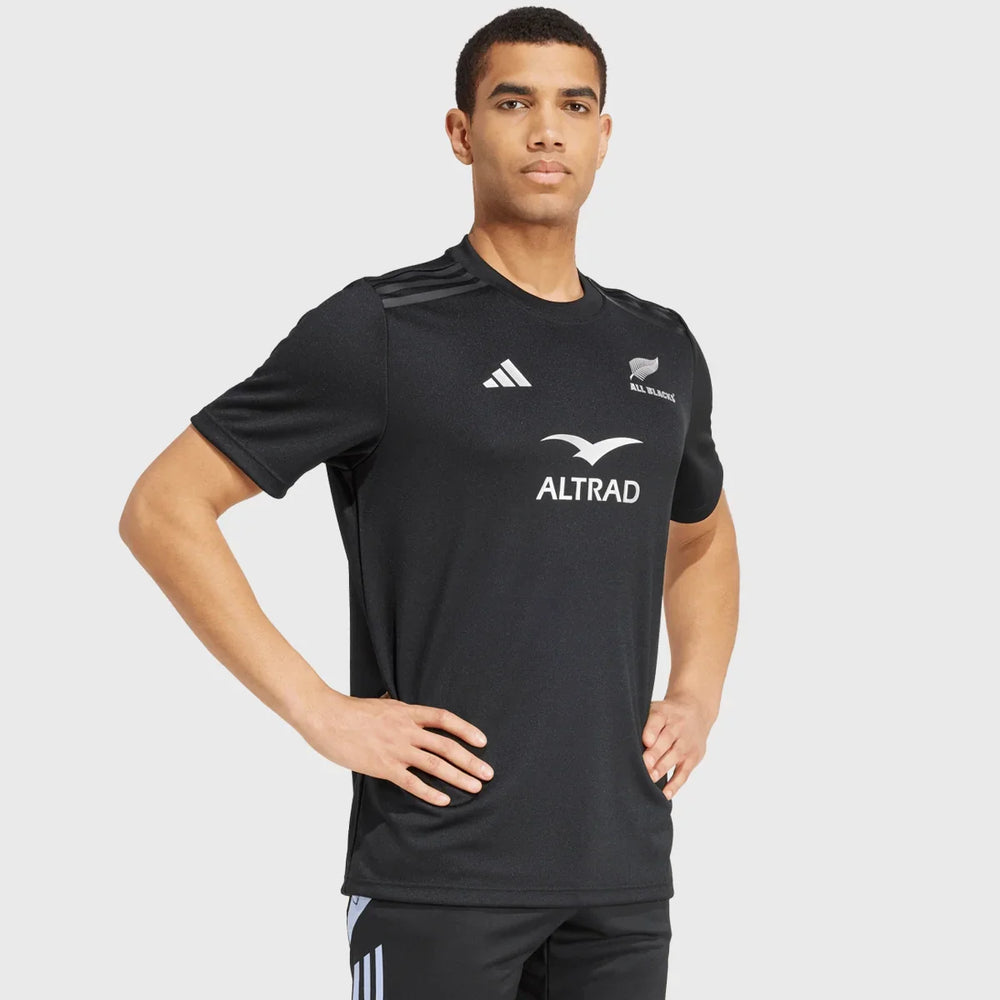 Adidas All Blacks Supporters Tee Black 2024/25 - Rugbystuff.com