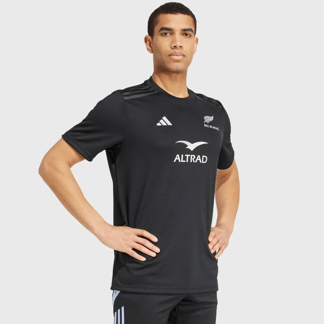 Adidas All Blacks Supporters Tee Black 2024/25 - Rugbystuff.com