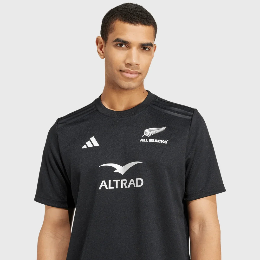 Adidas All Blacks Supporters Tee Black 2024/25 - Rugbystuff.com
