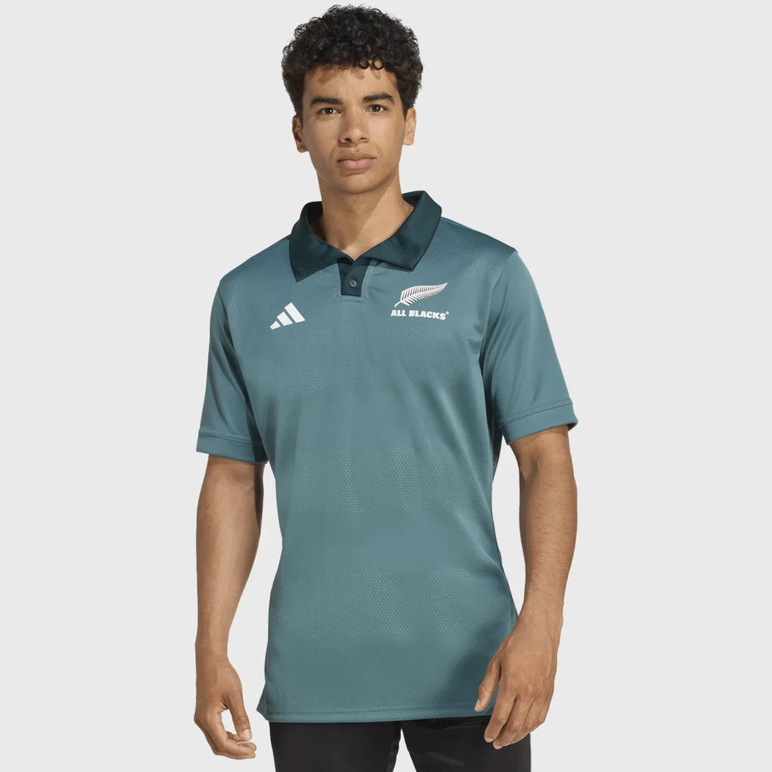 Adidas All Blacks Training Rugby Jersey Preloved Teal - Rugbystuff.com