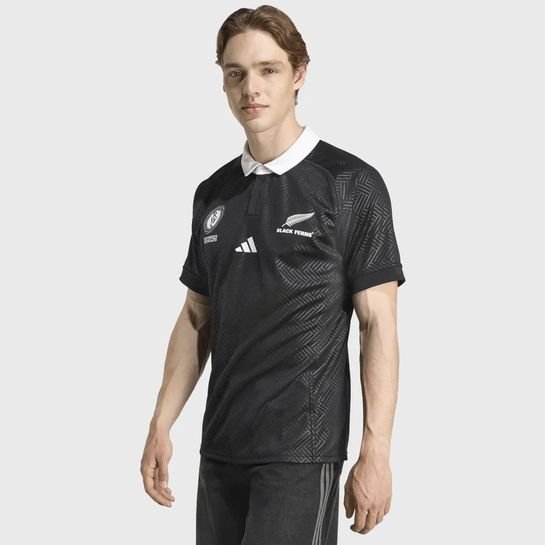 Adidas Black Ferns WRWC 2025 Men's Home Jersey - Rugbystuff.com
