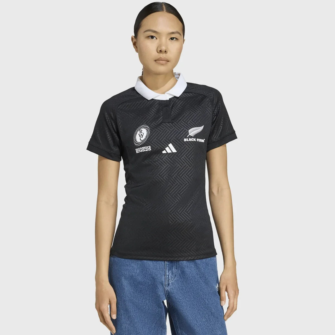 Adidas Black Ferns WRWC 2025 Women's Home Jersey - Rugbystuff.com