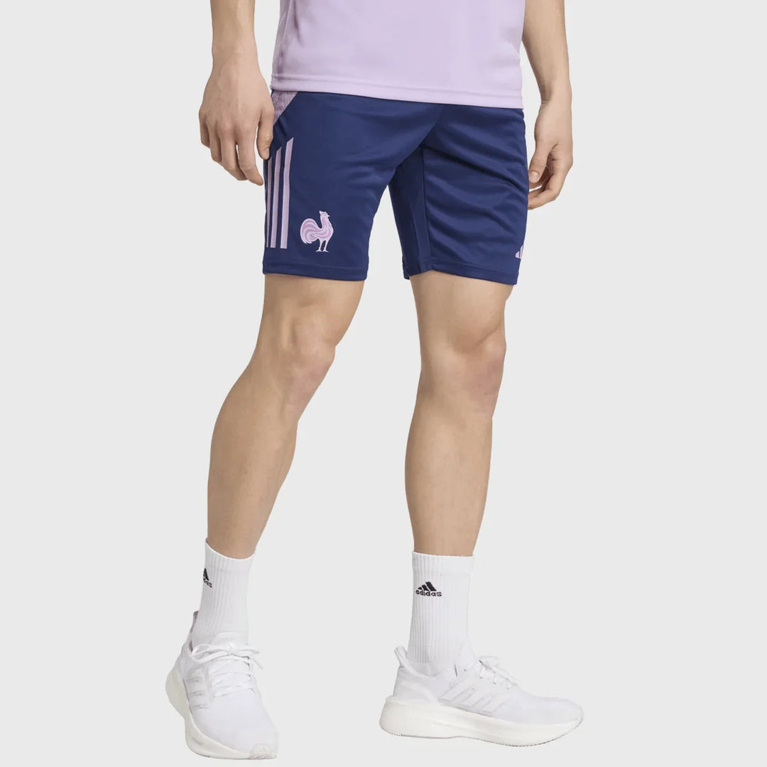 Adidas France Rugby Gym Shorts Navy/Purple - Rugbystuff.com