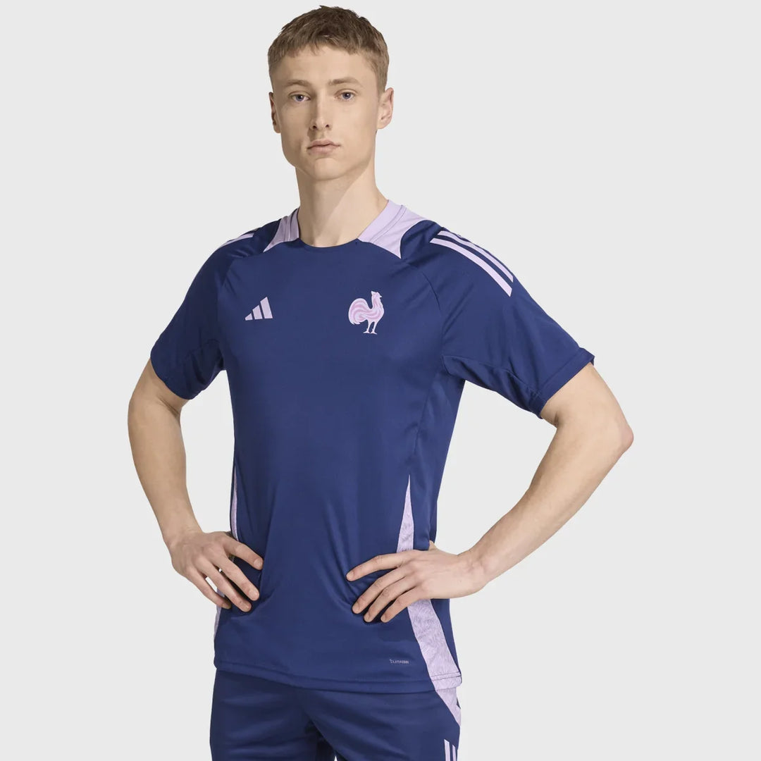Adidas France Rugby Performance Tee Navy/Purple - Rugbystuff.com