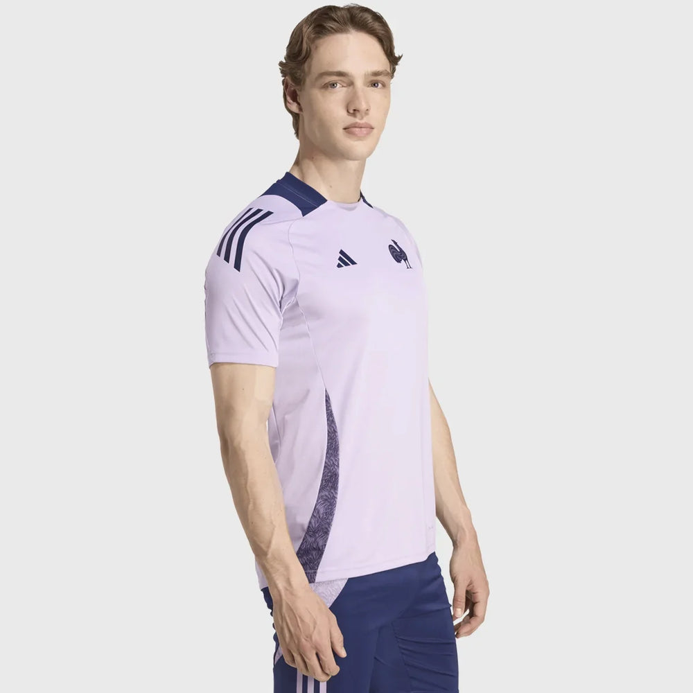 Adidas France Rugby Performance Tee Purple - Rugbystuff.com