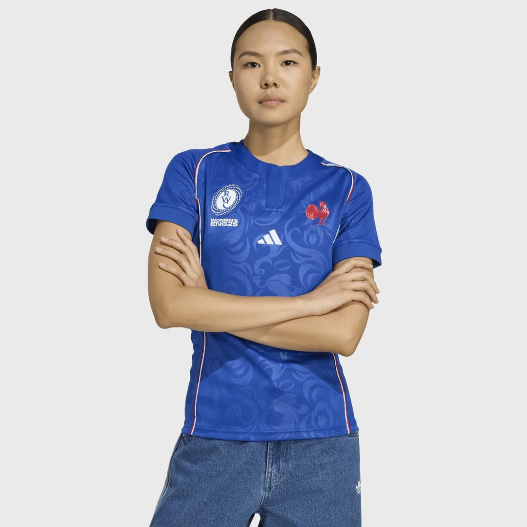 Adidas France WRWC 2025 Women's Home Jersey - Rugbystuff.com