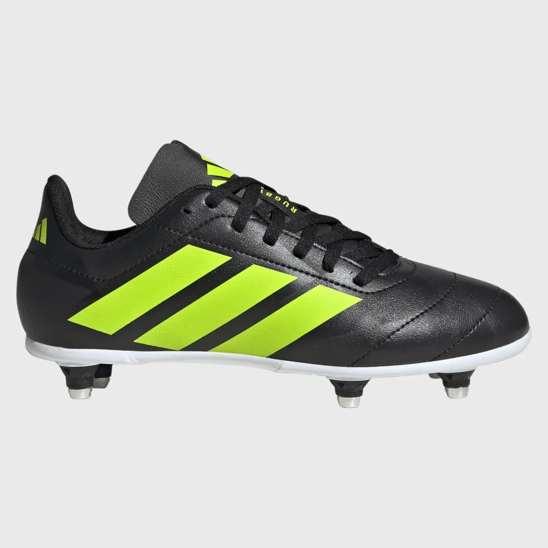 Adidas Junior SG Rugby Boots Black/Hi-Res Yellow - Rugbystuff.com
