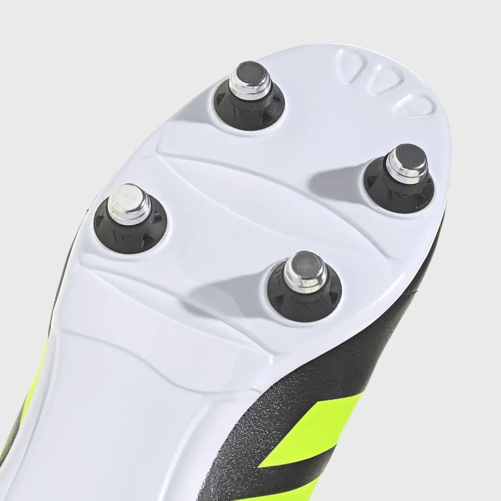 Adidas Junior SG Rugby Boots Black/Hi-Res Yellow - Rugbystuff.com