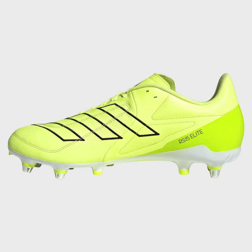 Adidas RS-15 Elite SG Rugby Boots Hi-Res Yellow - Rugbystuff.com