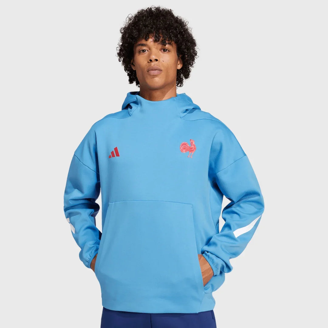 Adidas France Rugby Travel Z.N.E Hoody - Rugbystuff.com