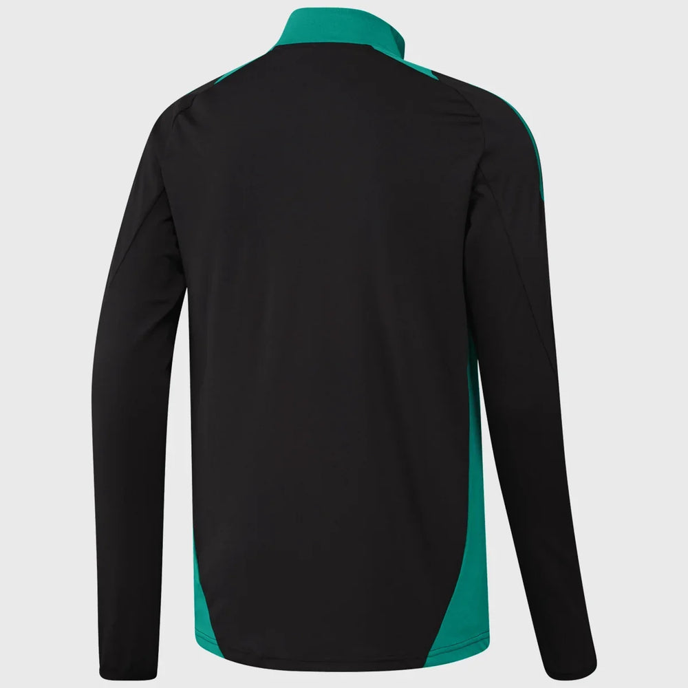 Adidas All Blacks 1/4 Zip Training Top Black/Pure Teal - Rugbystuff.com
