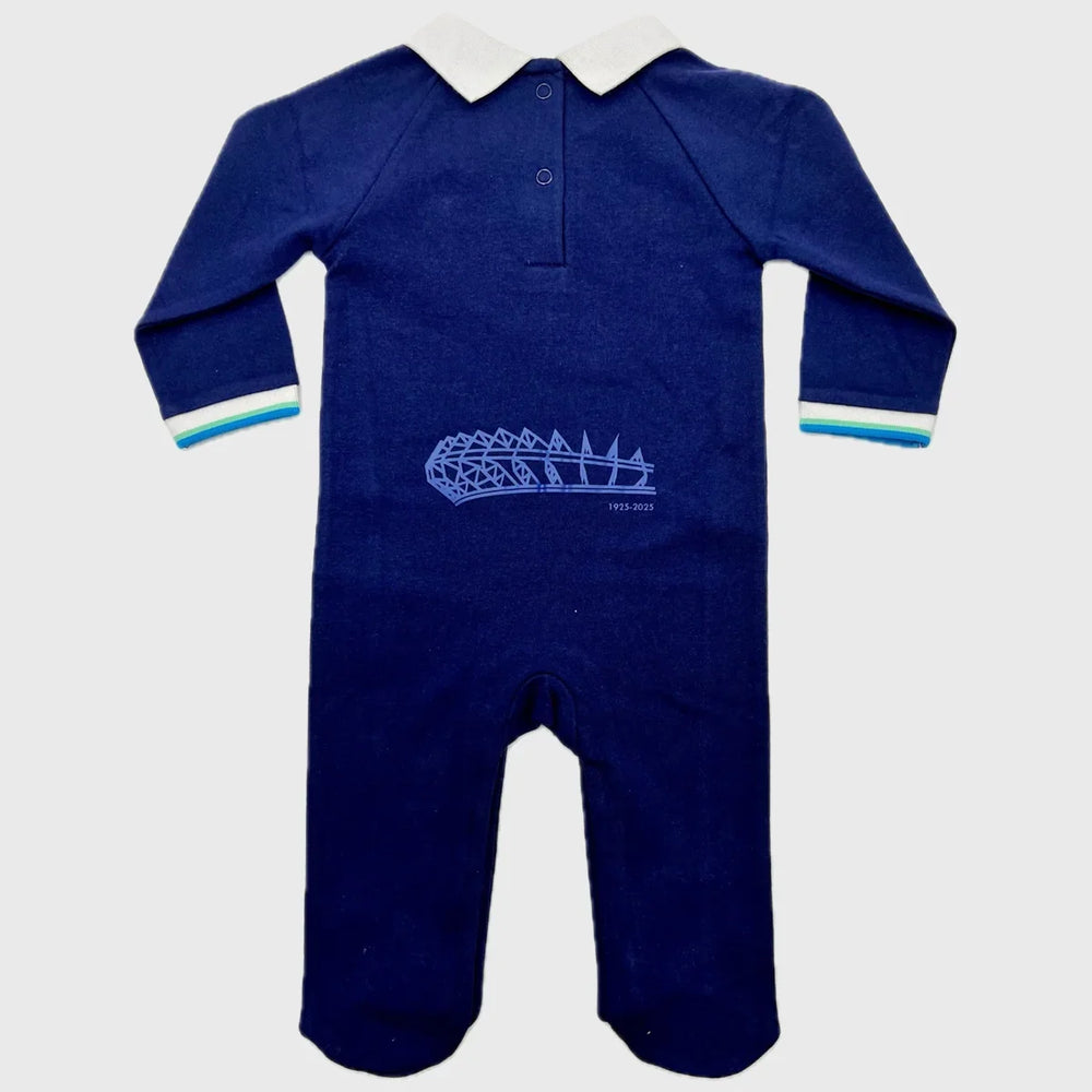 Brecrest Scotland Rugby Home Baby Sleepsuit - Rugbystuff.com