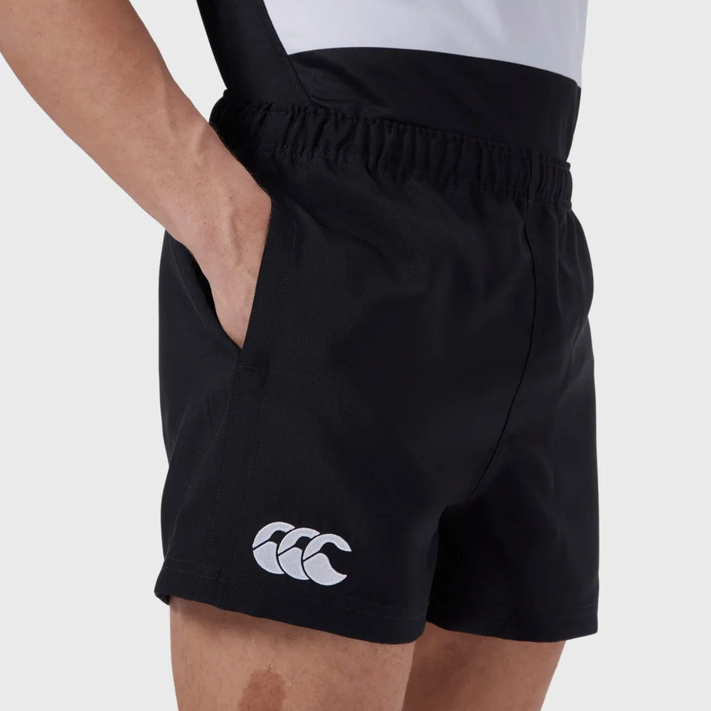Canterbury Men's Drill Rugby Shorts With Pockets Black - Rugbystuff.com