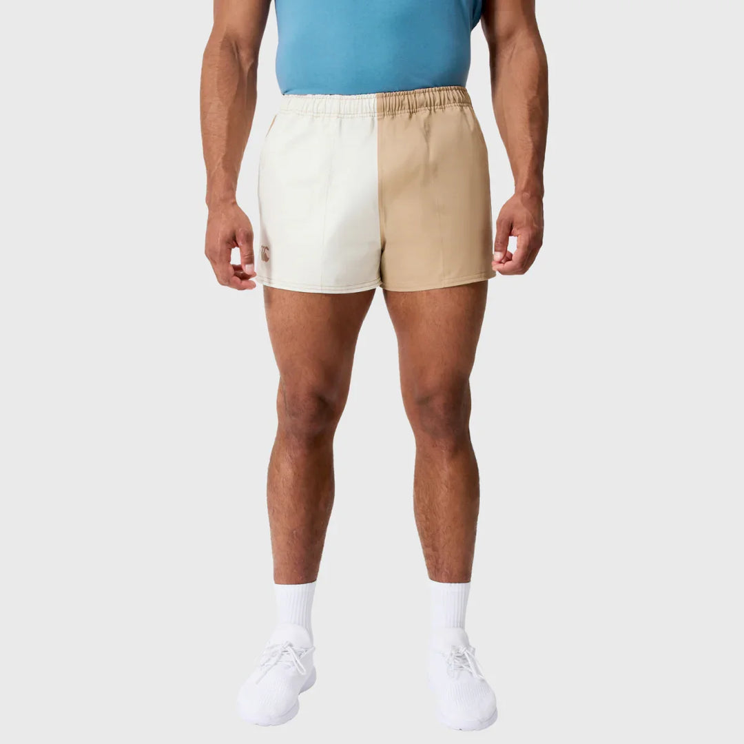 Canterbury Men's Fundamentals Harlequin 3" Rugby Drill Shorts Warm Taupe - Rugbystuff.com
