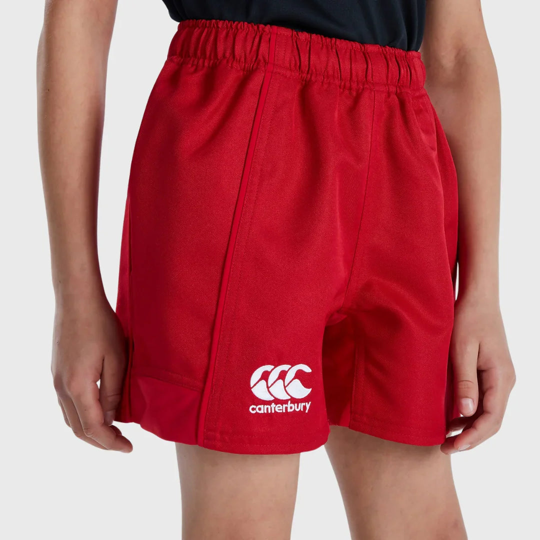 Canterbury Kid's Advantage Rugby Shorts 2.0 Red - Rugbystuff.com
