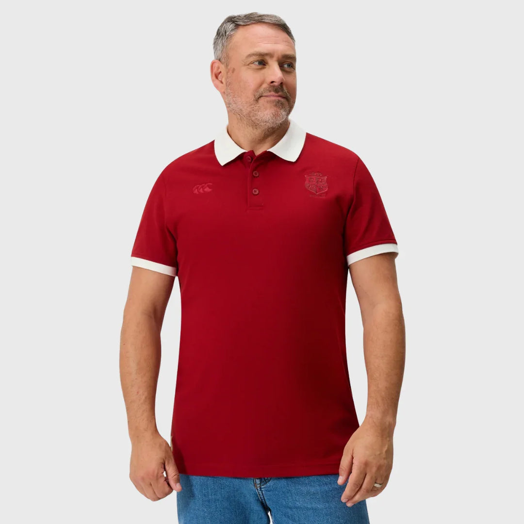 Canterbury British & Irish Lions Classics Polo Shirt Red - Rugbystuff.com
