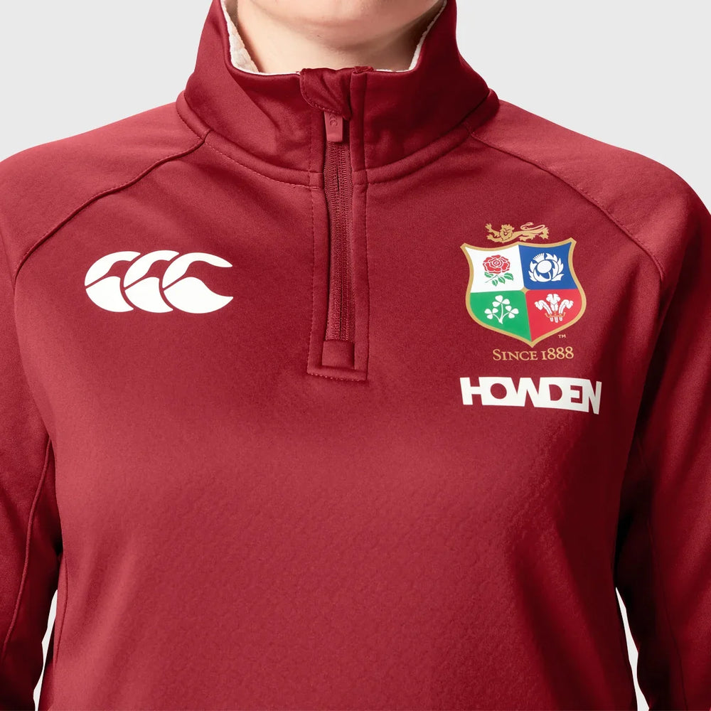Canterbury British & Irish Lions Women's 1/4 Zip Fleece Red - Rugbystuff.com