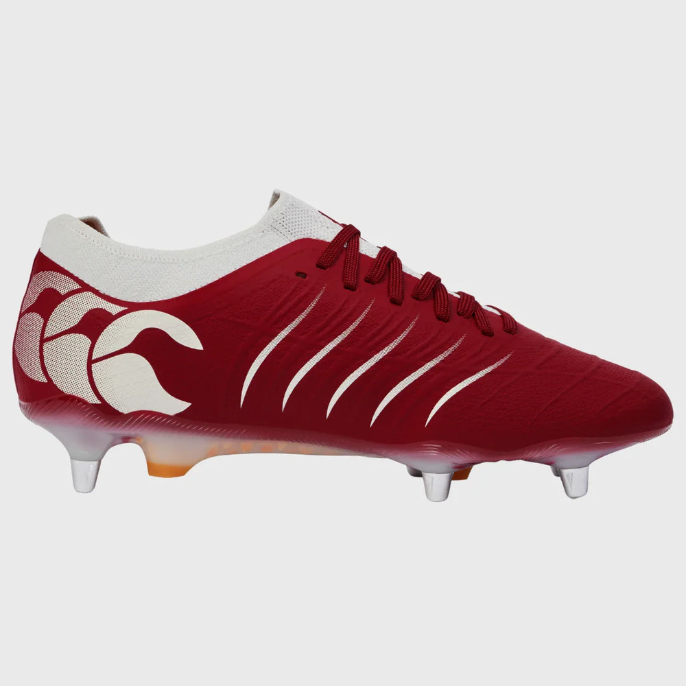 Canterbury Phoenix Elite SG Rugby Boots Red Dahlia - Rugbystuff.com