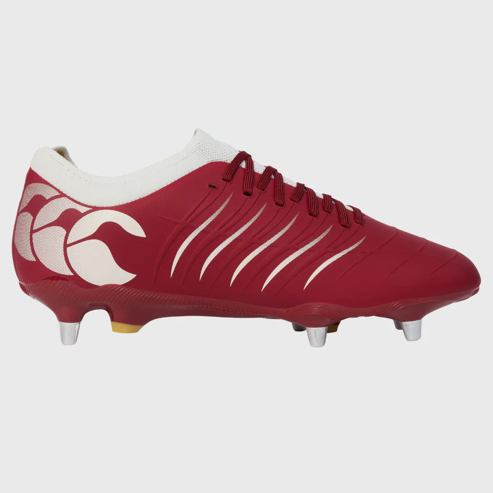 Canterbury Phoenix Pro SG Rugby Boots Red Dahlia - Rugbystuff.com