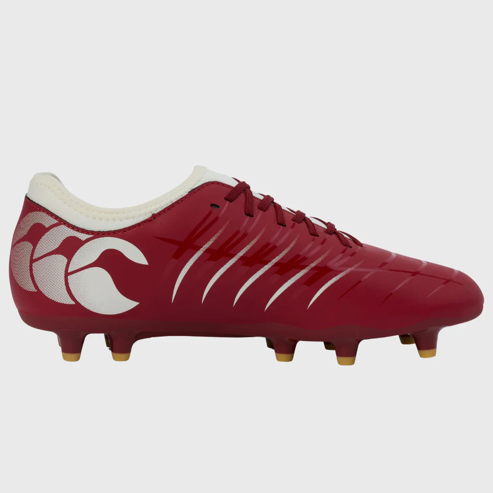 Canterbury Phoenix Team FG Rugby Boots Red Dahlia - Rugbystuff.com