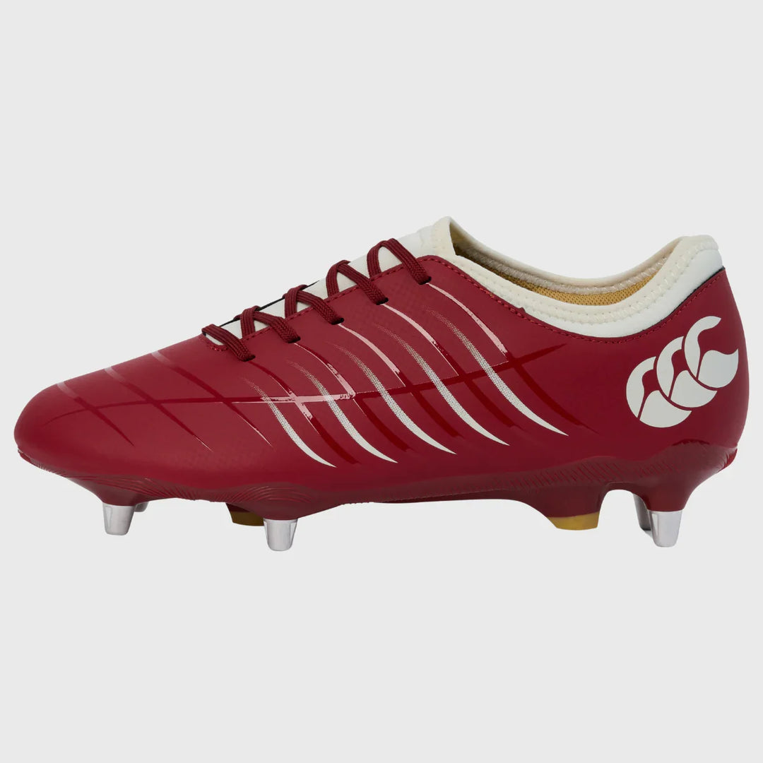 Canterbury Phoenix Team SG Rugby Boots Red Dahlia - Rugbystuff.com