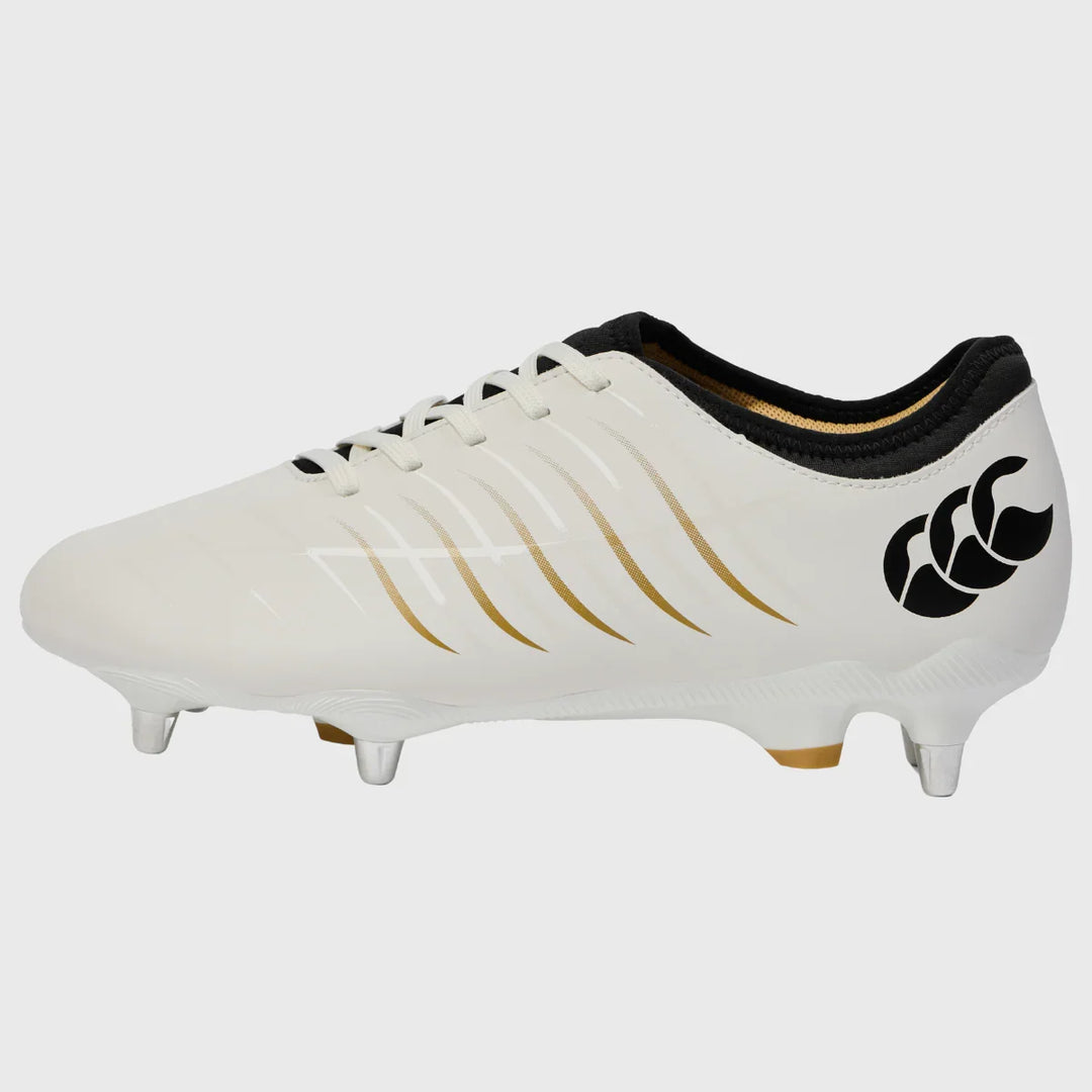 Canterbury Phoenix Team SG Rugby Boots White/Gold - Rugbystuff.com
