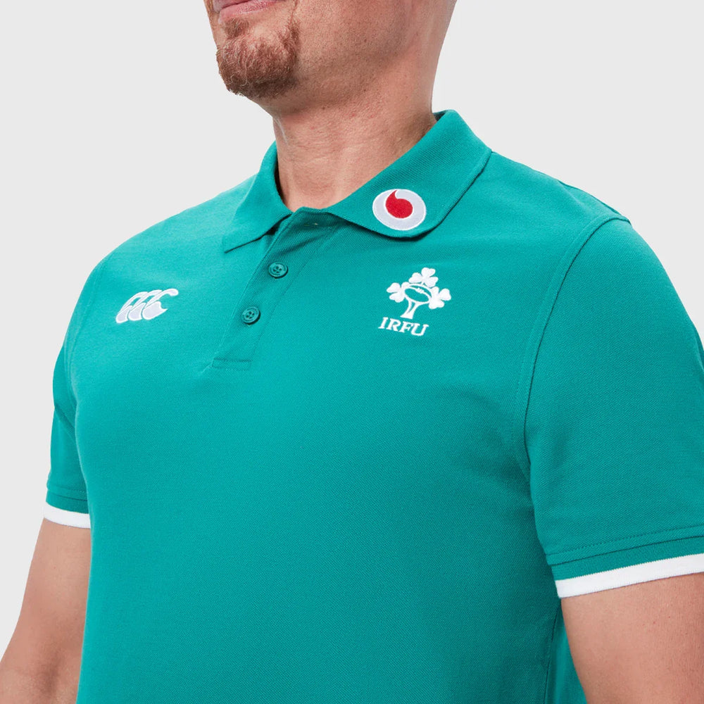 Canterbury Ireland Rugby Team Polo Shirt Green - Rugbystuff.com