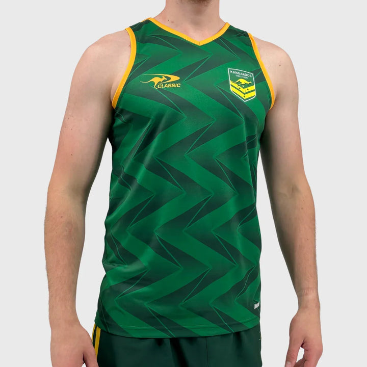 Classic Kangaroos Rugby League Pro Training Singlet - Rugbystuff.com