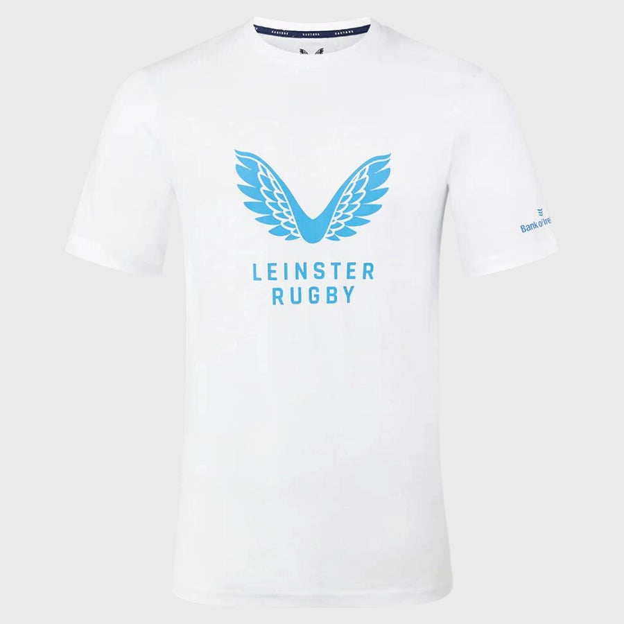 Castore Leinster Logo Tee White 2023/24 - Rugbystuff.com