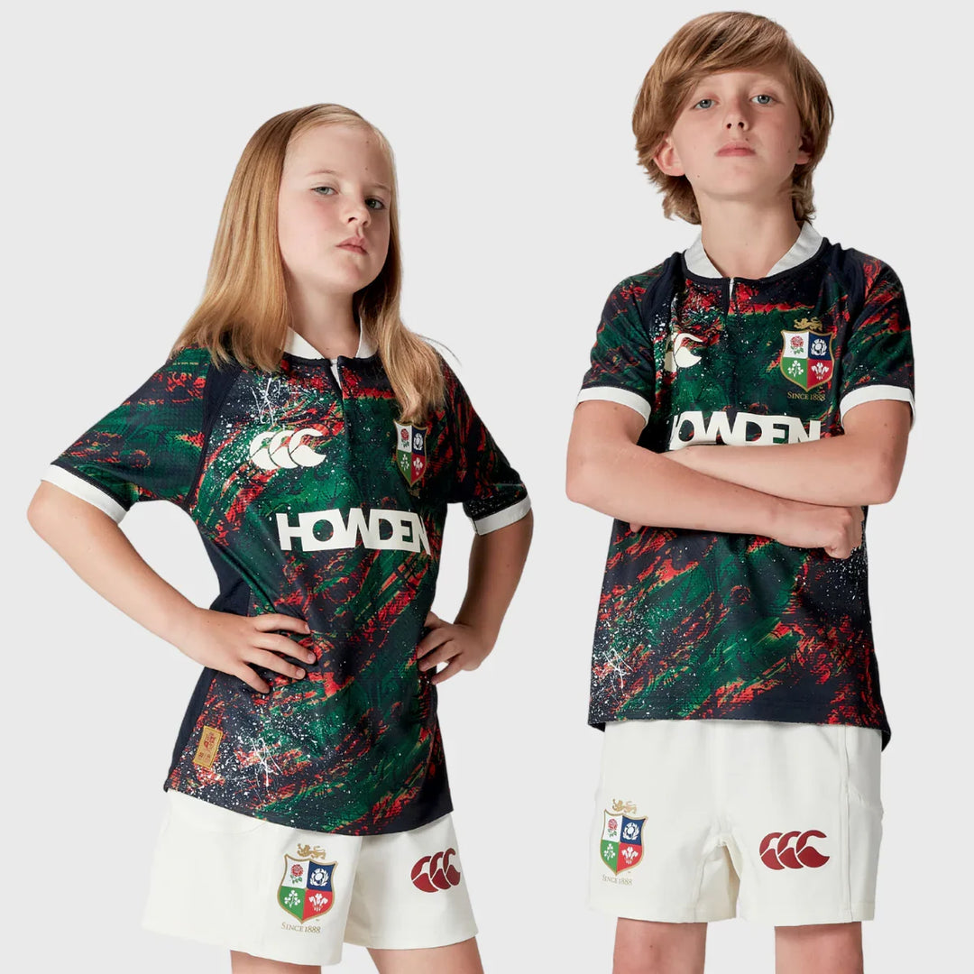 Canterbury British & Irish Lions AU 2025 Kid's Warm Up Rugby Shirt - Rugbystuff.com