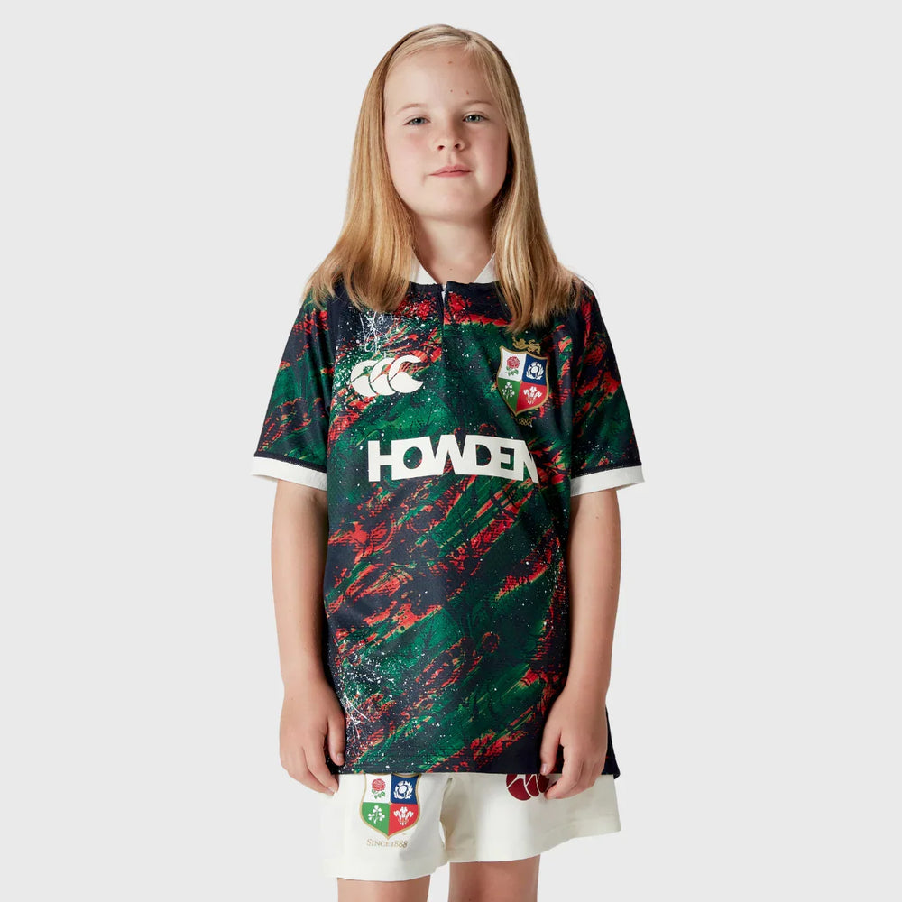 Canterbury British & Irish Lions AU 2025 Kid's Warm Up Rugby Shirt - Rugbystuff.com