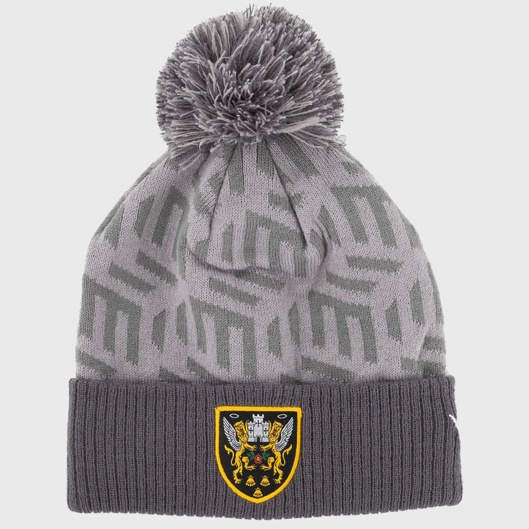 Macron Northampton Saints Rugby Bobble Beanie Hat - Rugbystuff.com