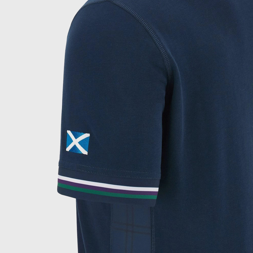 Macron Scotland Rugby World Cup 2023 Men's Home Cotton Short Sleeve Rugby Shirt - Rugbystuff.com