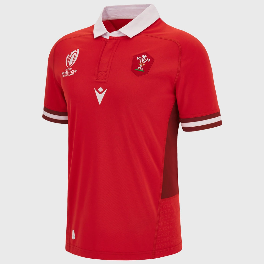 Macron Wales Rugby World Cup 2023 Men's Home Replica Shirt - Rugbystuff.com