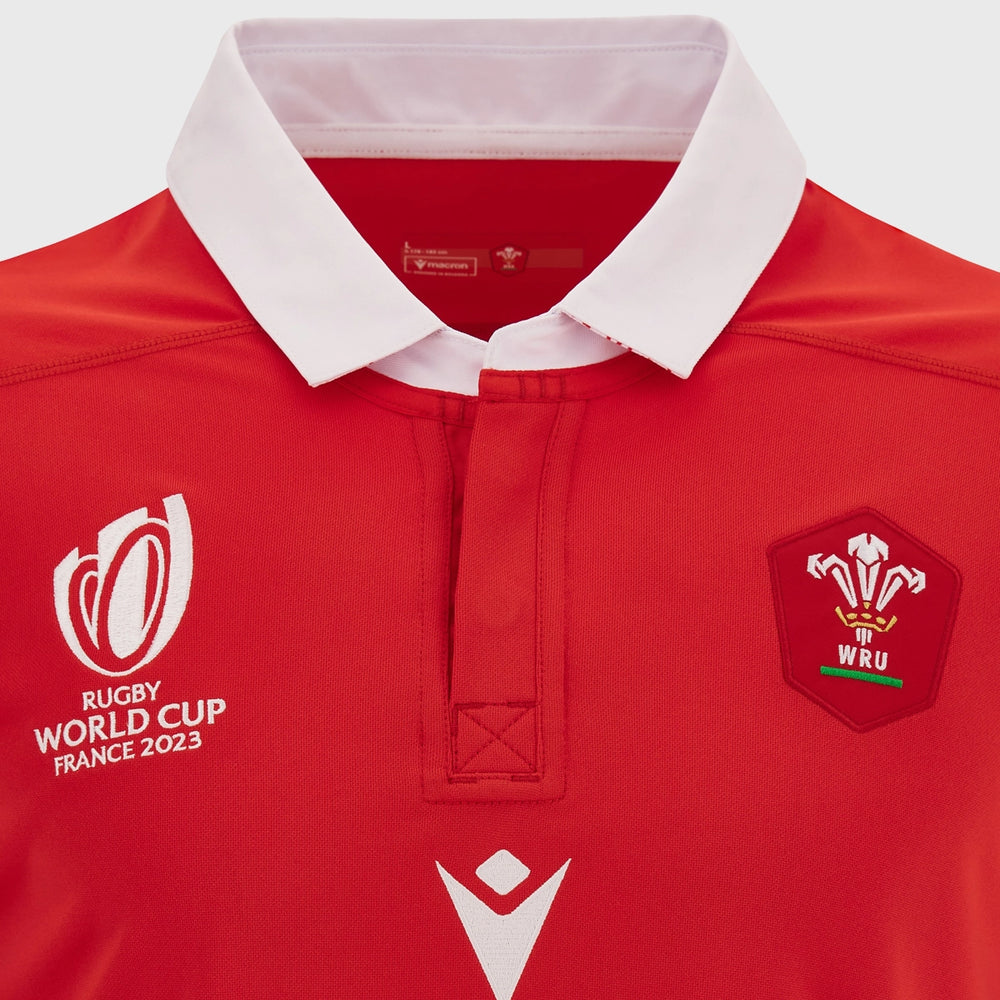 Macron Wales Rugby World Cup 2023 Men's Home Replica Shirt - Rugbystuff.com