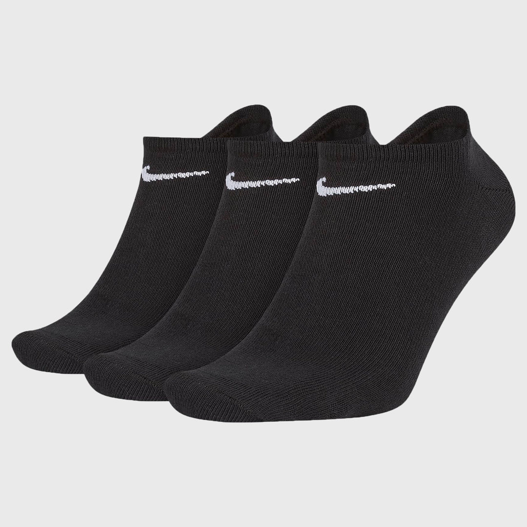 Nike Lightweight No Show Socks Black 3 Pack - Rugbystuff.com